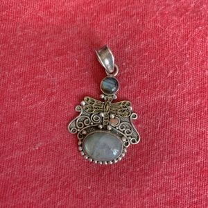 925 dragon fly pendant